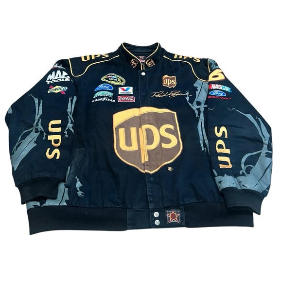 VTG Jeff Hamilton Designs Nascar Jacket David Ragan UPS JH Size 3XL